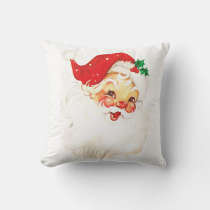 Coussin Illustration du Père Noël vintage