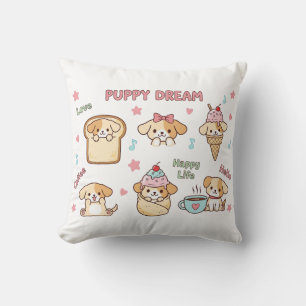 Coussin Illustration du rêve de marionnettes de Kawaii P