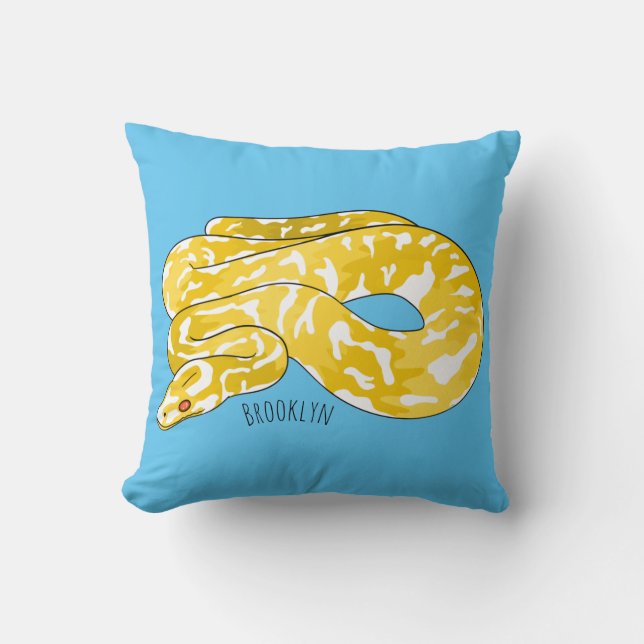Coussin Illustration du serpent python birman (Recto)