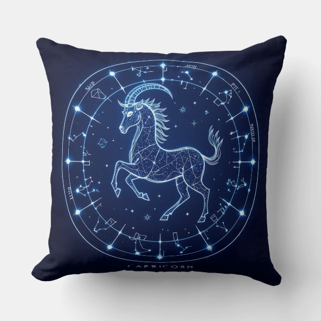 Coussin Illustration du signe du zodiaque Capricorne (Recto)