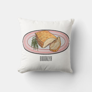Coussin Illustration du ventre de porc rôti