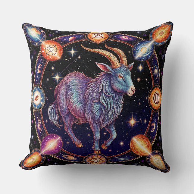 Coussin Illustration du zodiaque Capricorne (Recto)