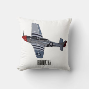 Coussin Illustration d'un avion de chasse-bombardier