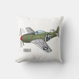 Coussin Illustration d'un avion militaire