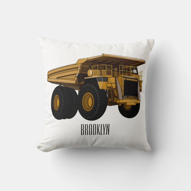 Coussin Illustration d'un camion à grande échelle (Recto)