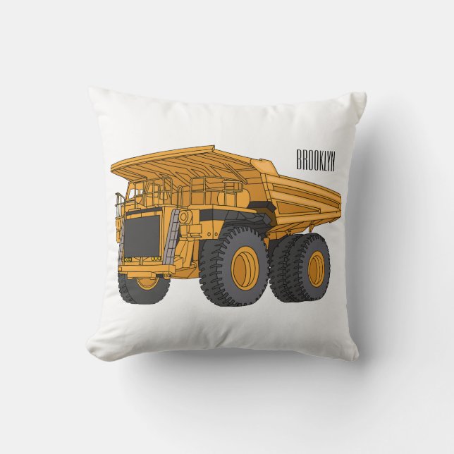 Coussin Illustration d'un camion à grande échelle (Recto)