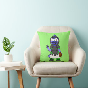 Coussin Illustration D'Un Capteur De Baseball Parasaurolop