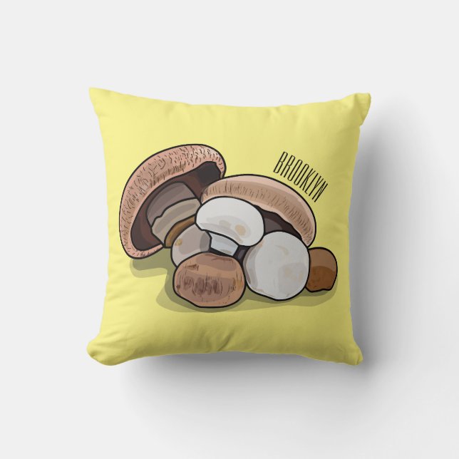 Coussin Illustration d'un champignon (Recto)