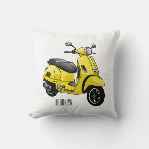 Coussin Illustration d'une moto cyclable