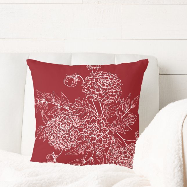 Coussin Illustration Fleur délicate (Créateur téléchargé)