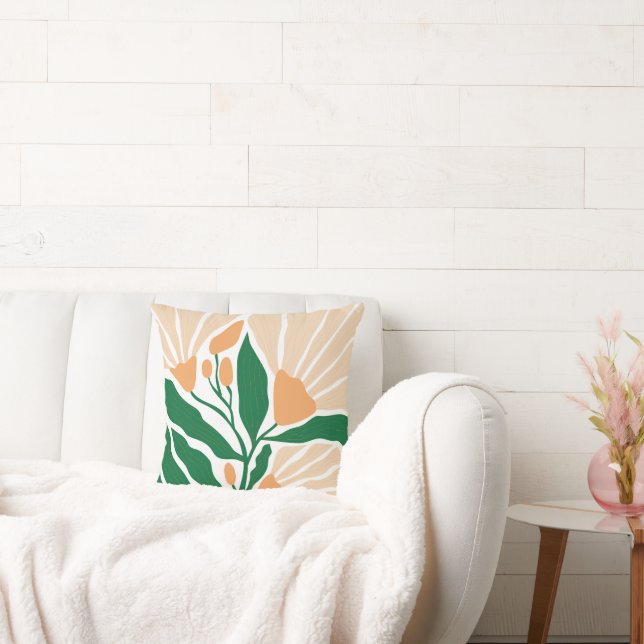 Coussin Illustration florale d'art (Canapé)