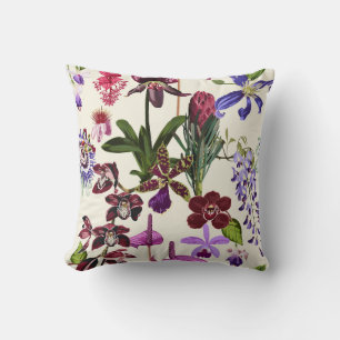 Coussin Illustration florale tropicale avec fleurs.