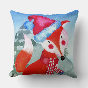Coussin Illustration Fox Forest Woodland Friends
