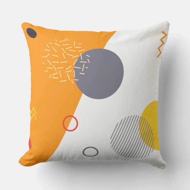Coussin Illustration géométrique urbaine, cool, unique, te (Recto)