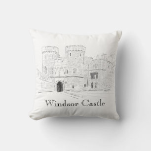 Coussin Illustration Iconique Du Château De Windsor