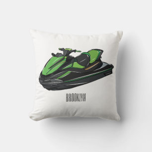 Coussin Illustration Jet ski