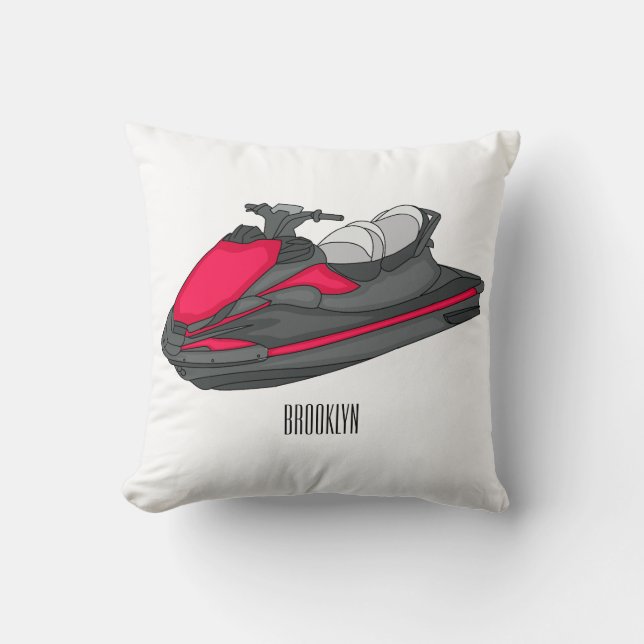 Coussin Illustration Jet ski (Recto)