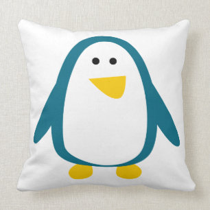 Coussin Illustration mignonne jaune bleue d'animation de