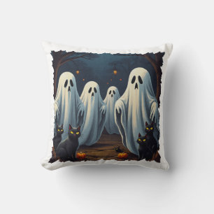 Coussin Illustration nocturne hantée