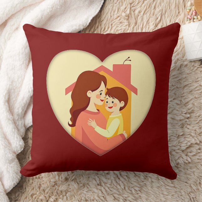 Coussin Illustration of the love between mother and daught (Couverture)