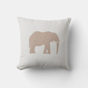 Coussin Illustration Safari de peinture d'éléphantJeter le