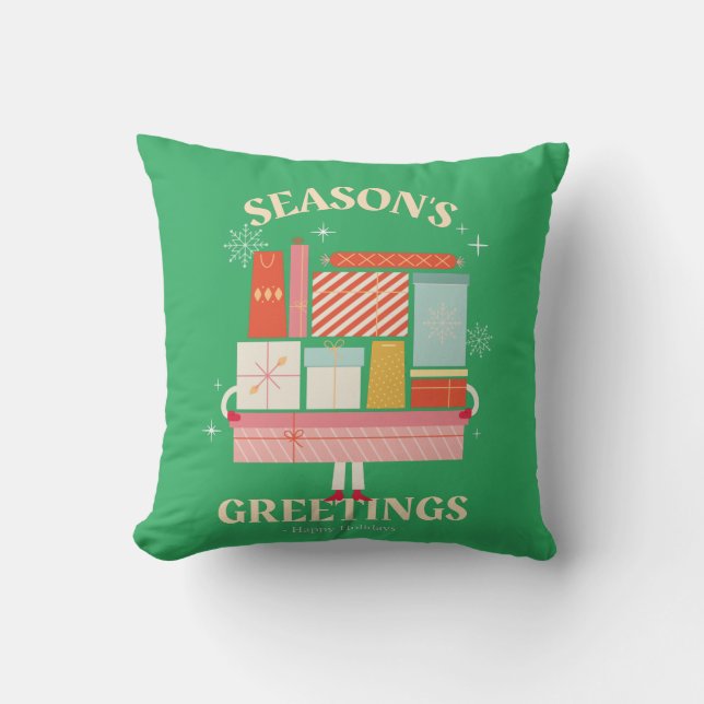 Coussin Illustration surprise de la boîte cadeau X-mas (Recto)