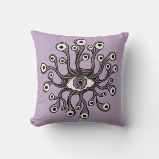Coussin Illustration surréaliste Weirdcore Œil Tentacule -