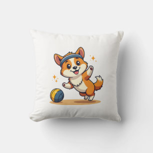Coussin Illustration vectorielle de chien de volley-ball C