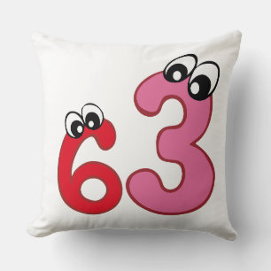 Coussin Illustration vectorielle de dessin animé du numéro