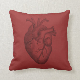 Coussin Illustration vintage de coeur