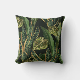 Coussin Illustration vintage de nuit tropicale