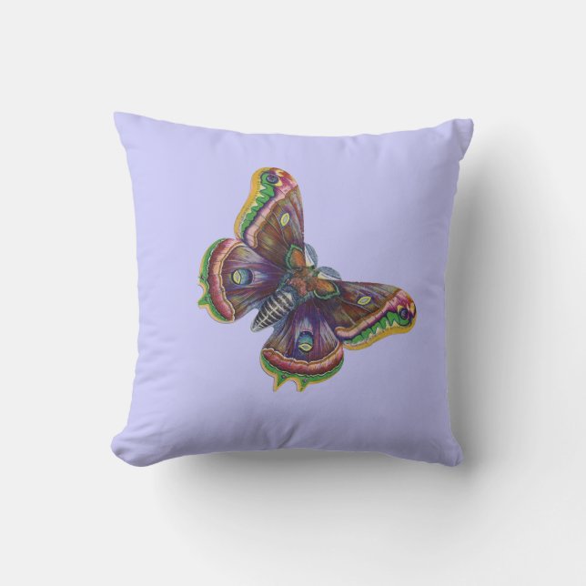 Coussin Illustration vintage de papillon (Recto)