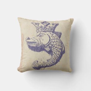 Coussin Illustration Vintage de Royal Pike Jrow Pillow