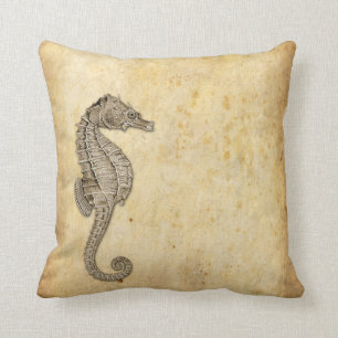 Coussin Illustration vintage d'hippocampe