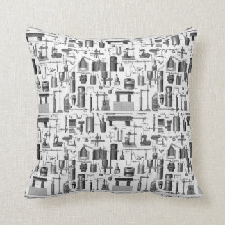 Coussin Illustrations chimiques vintages d'appareil