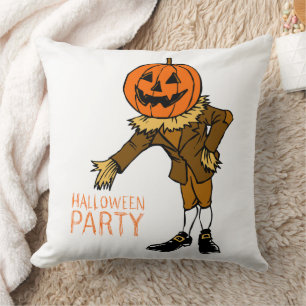 Coussin Illustrations de citrouille pour fête d'Halloween,