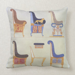 Coussin Illustrations de divers sièges et armchai peints