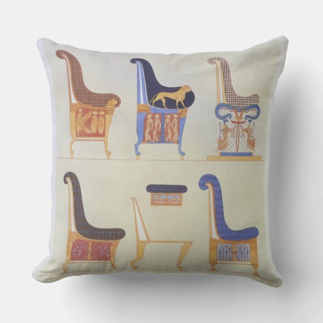 Coussin Illustrations de divers sièges et armchai peints (Recto)