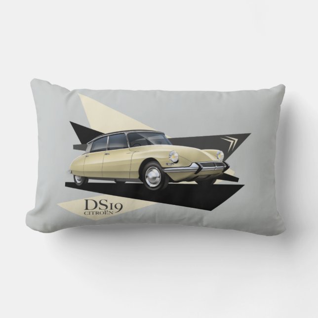 Coussin illustré par DS19 de Citroen (Recto)