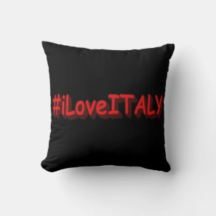 Coussin "#iLoveITALY" Joli design. Commandez dès maintenan