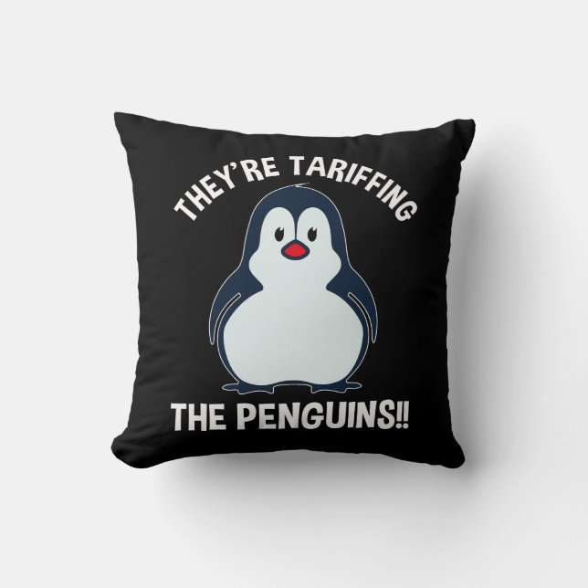 Coussin Ils sont en train de dévorer les pingouins ! ! (Recto)