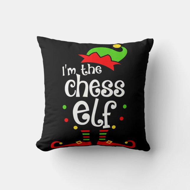 Coussin im chess elf xmas famille ami cadeau de noël (Recto)