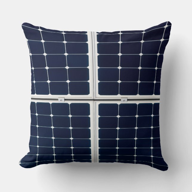 Coussin Image amusante d'un panneau solaire (Recto)