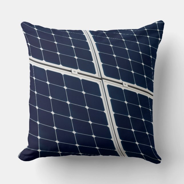 Coussin Image amusante d'un panneau solaire (Recto)