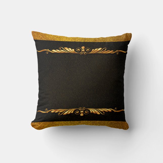 Coussin image Arrière - plan cadre or floral (Recto)