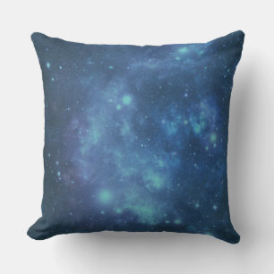 Coussin Image cosmique bleue et violette
