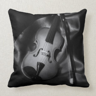 Coussin Image de b&W à vie morte d'un violon