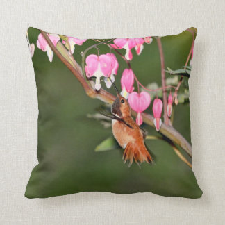 Coussin Image de colibri et de fleurs
