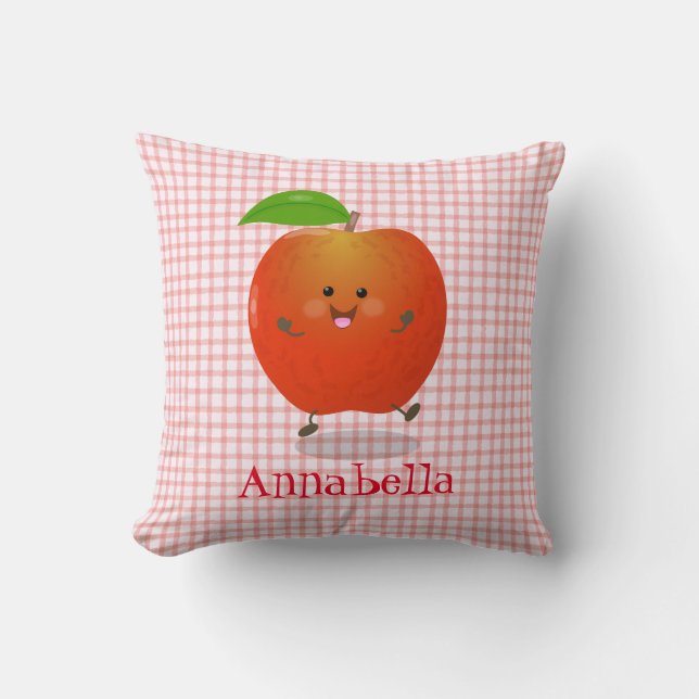 Coussin Image de dessin animé de apple kawaii chantant mig (Recto)