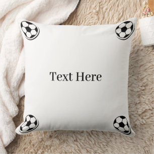 Coussin Image de football Texte personnalisé imprimé